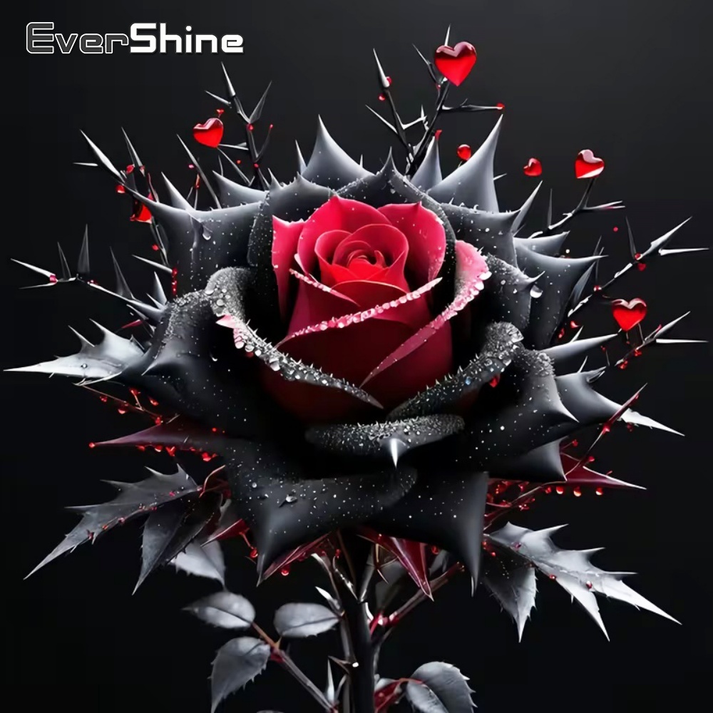 Resin Craft Material - Evershine Diamond Painting Rose Flower Mosaic