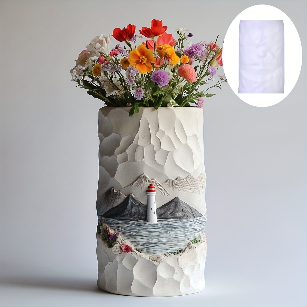 Sea Lighthouse Relief Flower P - Resin Ocean Wave Mold review and price
