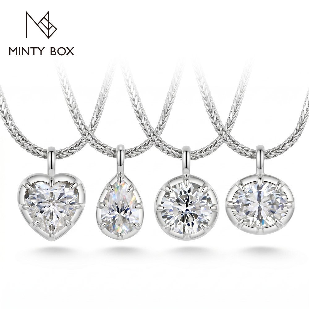 MINTYBOX Bezel Set Moissanite  - Bezels Set Pendant review and price