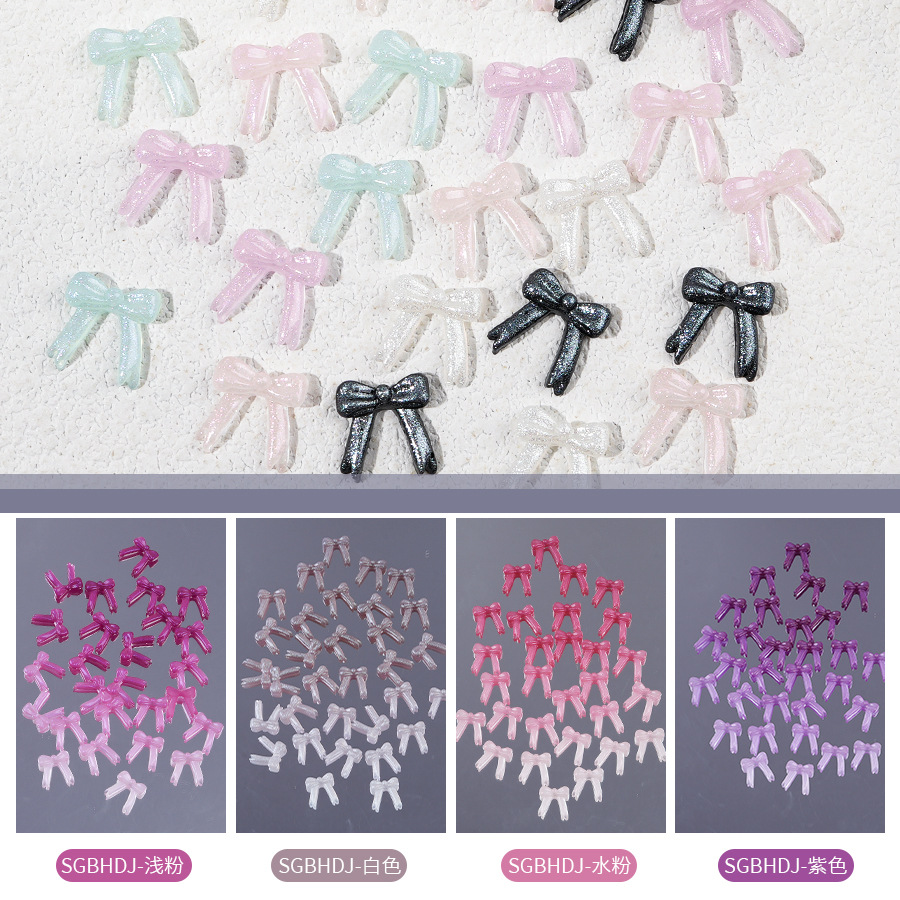 100pcs/pack New Glitter Bow Ti - Resin Glitter Pack review and price